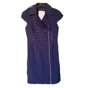 Laundry by Shelli Segal Classic Navy Blue Sleeveless Midi Dress Size 6